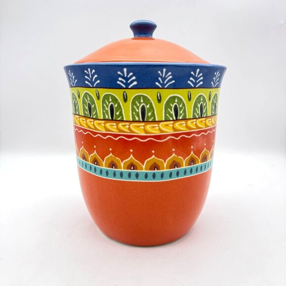 Certified International Other - Certified International Valencia 72 Oz Ceramic Canister Lidded Jar Nancy Green